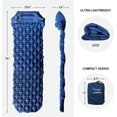 thumbnail image 3 of Inflatable Sleeping Pad,Self-Inflating Camping Mat- Ultralight Compact Waterproof Foldable TPU Air Mattress Pads for Backpacking,Travel,Hiking,Tent,Beach,Outdoor + Eye Mask & Carry Bag, 3 of 8