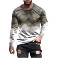 thumbnail image 2 of TIMIFIS T-Shirt pour Homme Classique Incontournable Chemises pour Hommes Hauts Décontractés Col Rond Chandail à Enfiler Manches Longues T-Shirt Hauts Été Vêtements Confortables Vintage T-Shirt à Imprimé Graphique - Gris Automne, 2 of 5