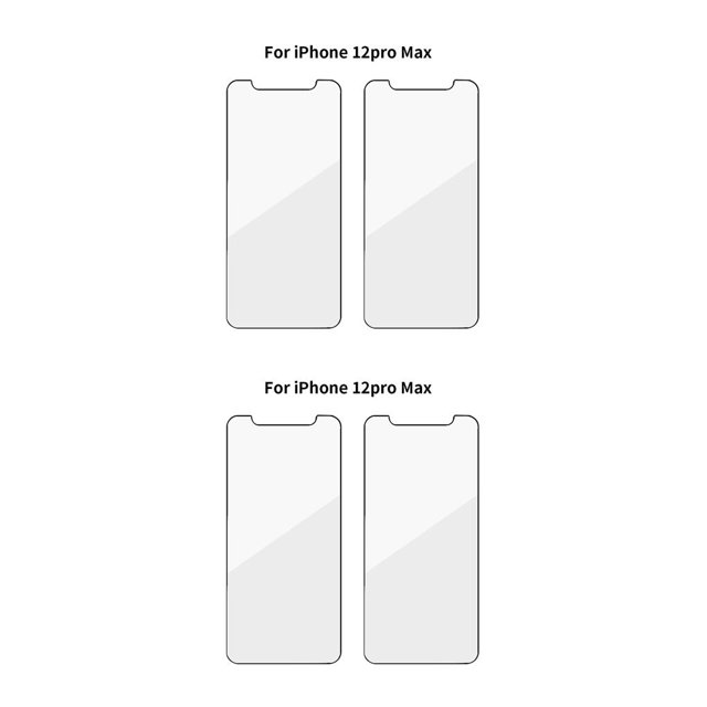 kurtrusly Mobile Phone Screen Protective Cover Cell Phone Screen Tempered Glass Film for 12 for 12/12 Pro i12pro Max/6.7in 2Set