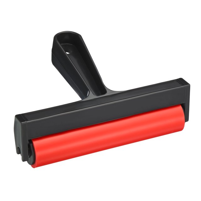 Unique Bargains Rouleau en Caoutchouc de 6 Pouces Outils de Roulement pour Impression Papier Peint Estampage Encre Rouge