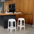 thumbnail image 2 of Compamia Fox 26" Polycarbonate Patio Counter Stool in Glossy White, 2 of 4
