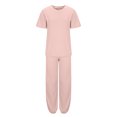 thumbnail image 5 of Qtocio Ensemble de Pyjama pour Femmes, Ensemble de Nuit Décontracté à Col Rond Uni, 5 of 5