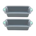 thumbnail image 1 of To encounter 9 Inch Silicone Bread and Loaf Pan, 2 Pack Food Grade Nonstick Silicone Molds for Baking Banana Bread, Meat Loaf, Pound Cake, with Metal Reinforced Frame More Strength, 1 of 6
