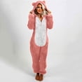thumbnail image 4 of Combinaison Femme à Manches Longues à Capuche Pyjama Combinaison Décontractée d'Hiver Chaude Combinaison de Nuit Combinaisons pour Femmes Décontractées en Liquidation, 4 of 8