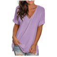 thumbnail image 1 of Birdeem Womens Fashion Gradient Printed Blouse V-Neck Short Sleeve Loose T-Shirt Tops, 1 of 6