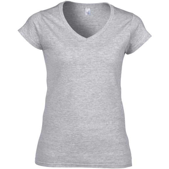 Gildan T-Shirt Doux à Col en V pour Femmes