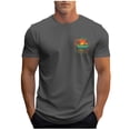 thumbnail image 2 of Styesk T-Shirts pour Homme Mode Décontractée Hommes T-shirt de Sport Imprimé Manches Courtes Col Rond Chemisiers Chemises, 2 of 5