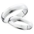 thumbnail image 1 of Platinum Matching His Hers Polished Wedding Bands Set, 1 of 1