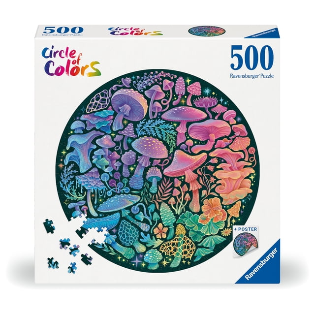 Ravensburger Mushrooms 500-Piece Round Puzzle