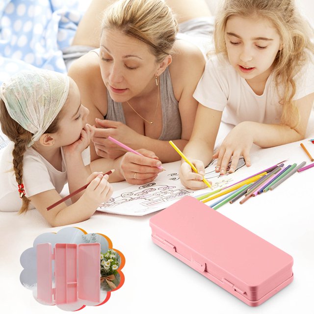 Father's Day Gifts Kcavykas Tools,decor,Outeers,Double-layer Stationery Box, Portable, Double-sided Open Student Desktop, Large Capacity Pen Case