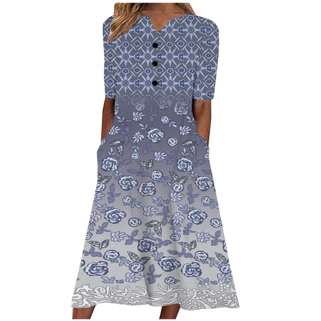 Pisexur Robe pour Femme Grande Taille, Portefeuille à Fleurs, Col en V, Fente, Ligne A, Manches Volantées, Évasée, Ceinturée, Robe Maxi