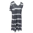 thumbnail image 4 of TJAZFJPA Robes en Soie pour Femmes Mode Été Décontractée Grande Taille Ample et Confortable Robe Sans Manches à Rayures Imprimées Col en V Robe Blanche Robe de Maternité d'Été, 4 of 5