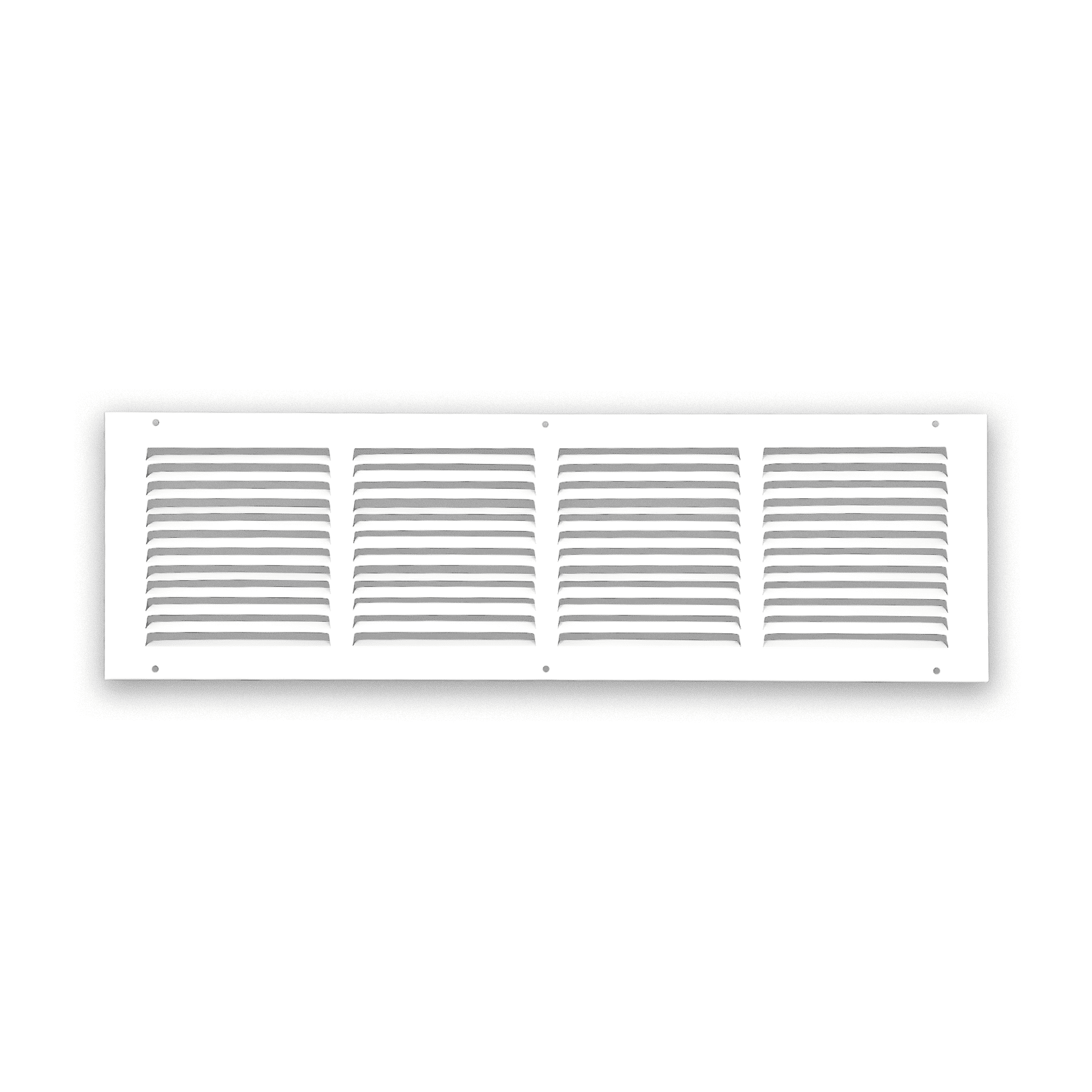 Air Return Grille 1 RA 24â€³x6â€³ for Sidewall and Ceiling â€“ Steel Return Air Vent Duct Cover with Screws, Powder-Coated White Finish, Fits Standard Duct Openings, Outer Size 25-3/4â€³x7-3/4â€³