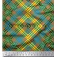 thumbnail image 1 of Soimoi Cotton Voile Fabric Window Pane Check Print Fabric by The Yard 56 Inch Wide, 1 of 3