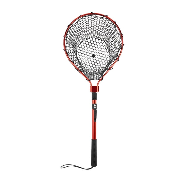Filet de Débarquement de Pêche Télescopique avec Maille en Silicone, Perche en Alliage d'Aluminium et Poignée en EVA pour Pêcheurs