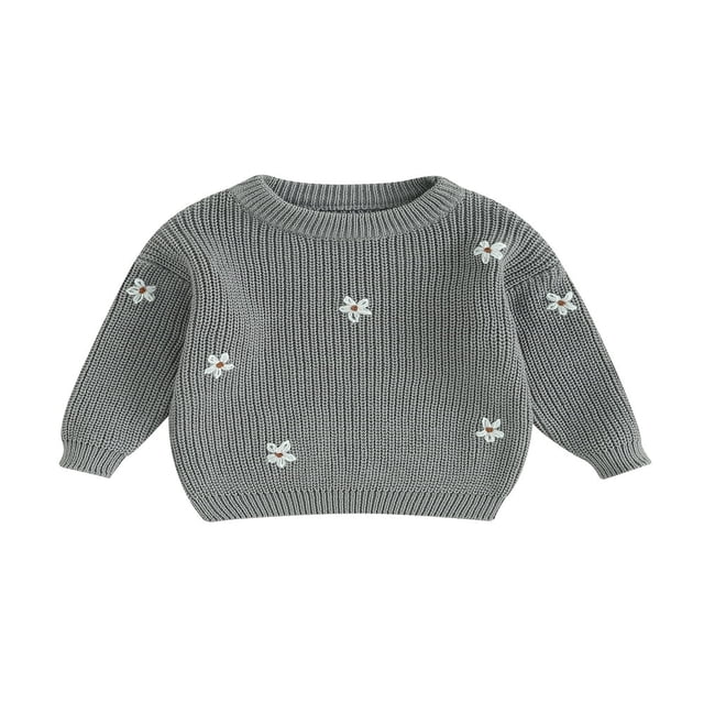Chandails à Col pour Bébé Manches Longues Pulls Tricotés Amples