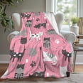 thumbnail image 4 of Cute Cats Pattern Blanket Soft And Comfortable Multifunctional Home Furnishings Suitable For Sofas Beds And Travel As A Gift, 4 of 6
