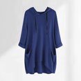 thumbnail image 2 of hotojiny Plus Size Spring Clothes for Women Soft High-Low Long Sleeve Rolled Sweatshirt Oversized Lightweight Hooded Drawstring Pullover, 2 of 3