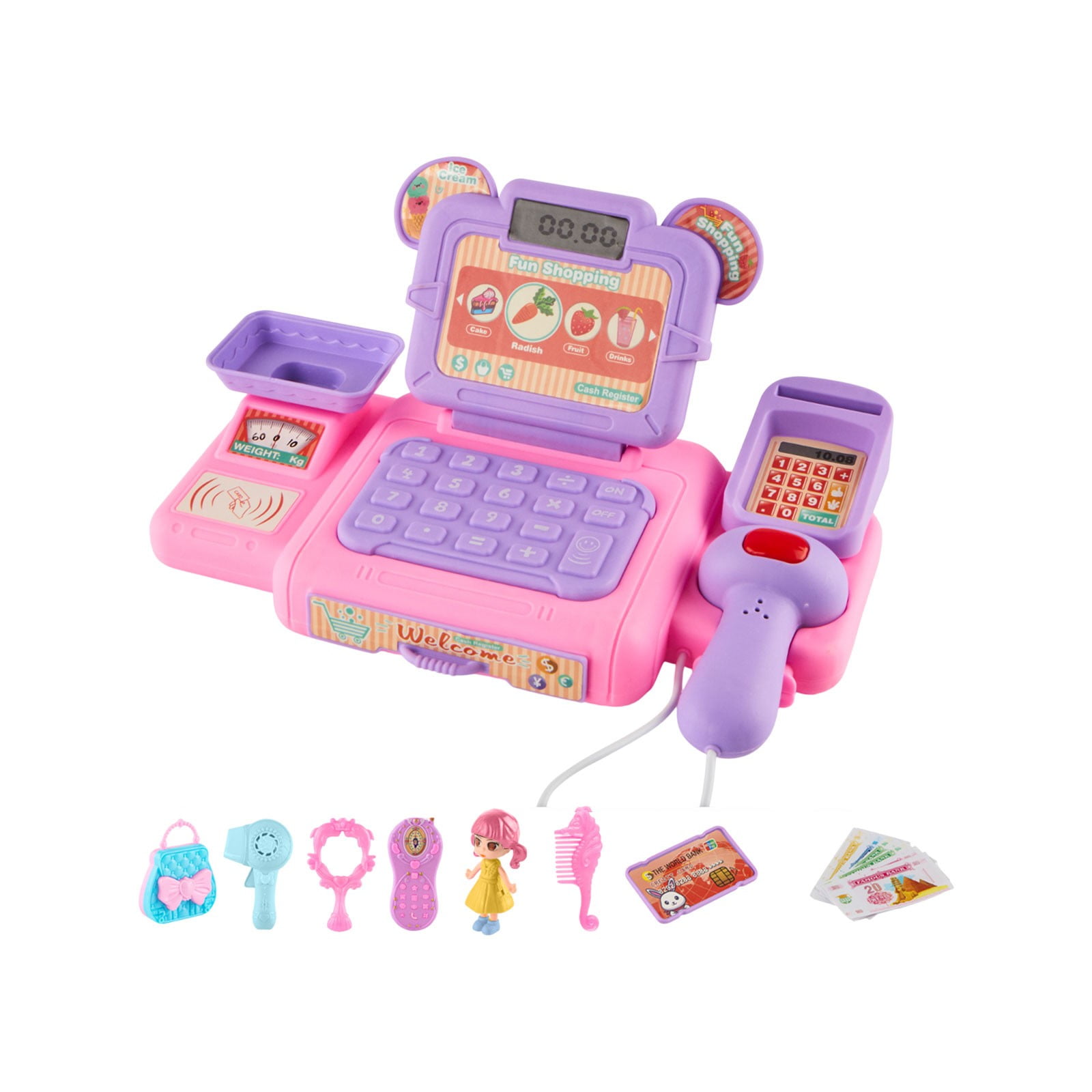 Jouet de caisse enregistreuse pour enfants Mini Caisse enregistreuse analogique jouet