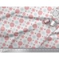 thumbnail image 3 of Soimoi Georgette Viscose Fabric Snowflake Artistic Print Fabric by the Yard 42 Inch Wide, 3 of 3