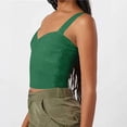 thumbnail image 5 of Timegard Going out Tank Top for Women Ruched V Neck Slim Comfy Knit Tee Sleeveless Top Solid Color, 5 of 5