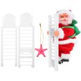 thumbnail image 1 of Musical Electric Santa Plush Doll Santa Climbing Ladder with Santa Claus Doll Christmas Gift, 1 of 8