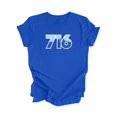 thumbnail image 1 of 716 Buffalo New York USA Code Régional Skyline de la Ville Cadeau - T-Shirt Unisexe - Inspired X, 1 of 1