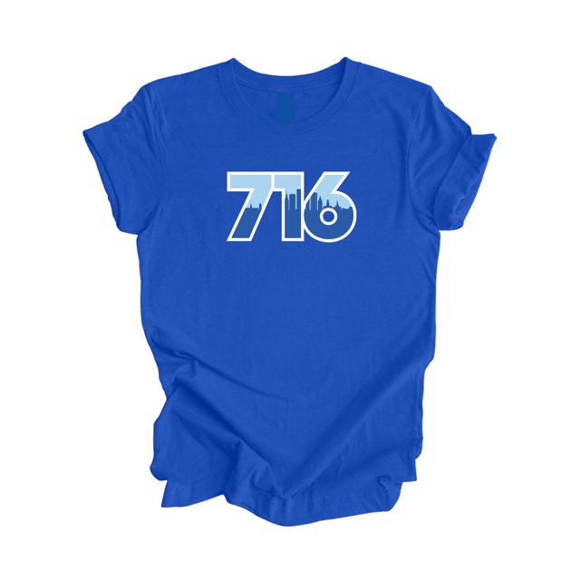 716 Buffalo New York USA Code Régional Skyline de la Ville Cadeau - T-Shirt Unisexe - Inspired X