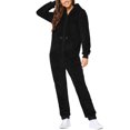thumbnail image 2 of Combinaison Femme à Manches Longues à Capuche Pyjama Combinaison Décontractée d'Hiver Chaude Combinaison de Nuit Salopette Combinaison pour Femmes en Liquidation, 2 of 6