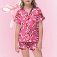 thumbnail image 2 of Ensemble de Pyjama pour Petit Garçon, Imprimé Nœud Papillon, Pyjama à Boutons pour Filles, Ensemble de Pyjamas, Tenue de Nuit, Pyjamas pour Filles, Taille 6T, 2 of 4