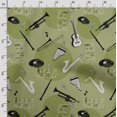 thumbnail image 3 of Soimoi Musical Instruments Printed, Poly Canvas Fabric, Decor Sewing Fabric by The Yard 56 Inch Wide,Decorative Fabric for Curtains Tote Bags, Light Green, 3 of 5
