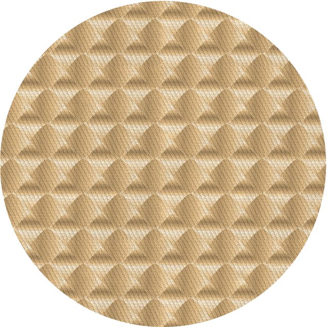 Ahgly Company Tapis Rond Lavable en Machine Intérieur Transitionnel Brun Cannelle, 3 Pieds Rond