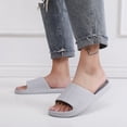 thumbnail image 2 of Open Toe Sandals for Men Non Slip Bathroom Slides Comfortable Indoor Outdoor Slip On Shower Slippers Gray Size 10, 2 of 7