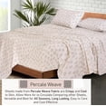 thumbnail image 4 of Ruvanti 100% Cotton Sheets - Crispy Cooling Percale Sheets For California King Size Bed, Breathable & Durable Cal King Sheet Set, 16 Inches Deep Pocket Bed Sheets, Twin Spring, 4 Pieces, 4 of 5