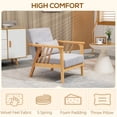 thumbnail image 4 of HOMCOM Accent Chairs with Pillow, Cushioned Seat and Back, Arm Chair, 4 of 10