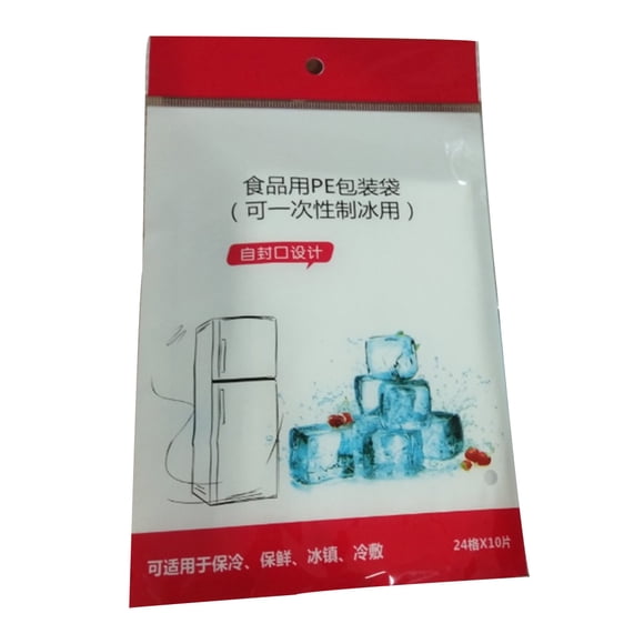 Baohd 100PCS Ice Cube Bags Juice Liquid Clear Sealed Pack Party Bar transparent 30*19cm