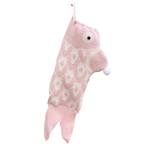 Agiferg Knitted Mermaid Christmas Stocking Gift Bag Candy Bag