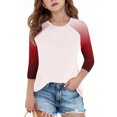 thumbnail image 2 of SERTG T-Shirt Mode Enfant Col Rond Manches 3/4 Imprimé Col Rond pour Été et Printemps 4-15 Ans (Blanc3,13 Ans), 2 of 7