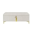 thumbnail image 3 of MODERNLUXE Banc Ottoman de Rangement 47 Pouces, Banc d'Entrée Rembourré avec Pattes en Métal pour Chambre, Salon, Beige, 3 of 6