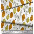 thumbnail image 2 of Soimoi Poly Georgette Fabric Leaves Block Fabric Prints by Yard 52 Inch Wide, 2 of 5