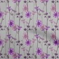 thumbnail image 1 of oneOone Tissu Popeline de Coton Violet Floral Rétro Matériel de Robe Tissu Imprimé Tissu au Mètre 56 Pouces de Large, 1 of 5