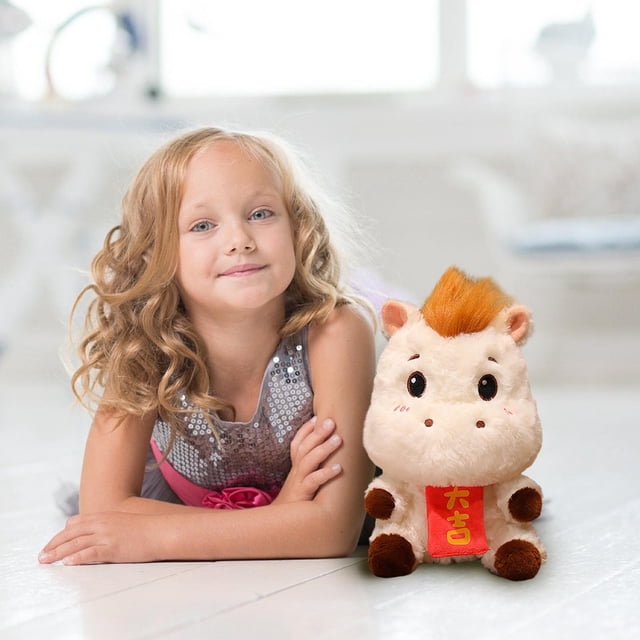 QTOCIO Baby Horse Plushes Toy For Doll To Accompany Sleep Gift 32cm