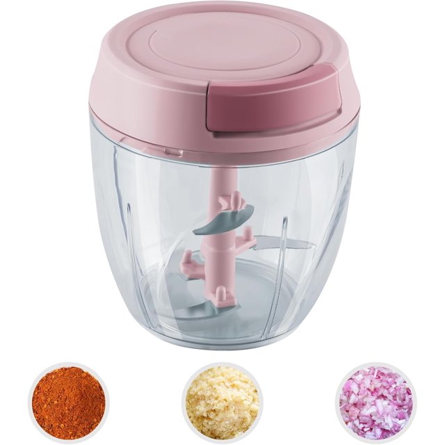 SAYIHEXIHE Manual Food Chopper Vegetable Cutter Onions Cutter Garlic Dicer Grinder Veggie Chopper with Container 900ML