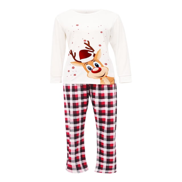 Christmas Pyjamas Adult Kids Family Matching Nightwear PJs Sets Lounge Wear