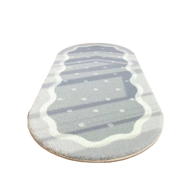 yulier Area Rug for Bedroom Living Room, 16x32 inch Oval Bedside Rug, Modern Ultra Soft Indoor Runner Rug Non Slip Small Carpet for Room Decor