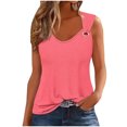 thumbnail image 1 of Yuyuzo Camisoles pour Femmes Col en V Profond Tunique Basique Haut Décontracté d'Été Coupe Ample T-Shirt Blouses, 1 of 4