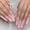 Long Cercueil Français Ligne Amour Rose, variante sur Fofosbeauty 24 Pcs Ongles Autocollants, Faux Ongles en Acrylique, Ongles Pleine Couverture pour Femmes Filles Enfants, Cercueil Étoile Lune Argent