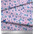 thumbnail image 3 of Soimoi Poly Georgette Fabric Butterfly & Flower Floral Print Fabric by the Yard 52 Inch Wide, 3 of 3
