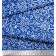 thumbnail image 3 of Soimoi Modal Satin Fabric Floral & Moroccan Damask Print Fabric by The Yard 42 Inch Wide, 3 of 3