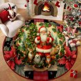 thumbnail image 2 of Yhmxh Christmas Round Tablecloth Christmas Elk Tablecloth 60 Inch Buffalo Plaid Xmas Tree Table Cover Snowflake Waterproof Wipeable Table Cloth for Kitchen Home Farmhouse Decoration Holiday Decor, 2 of 7